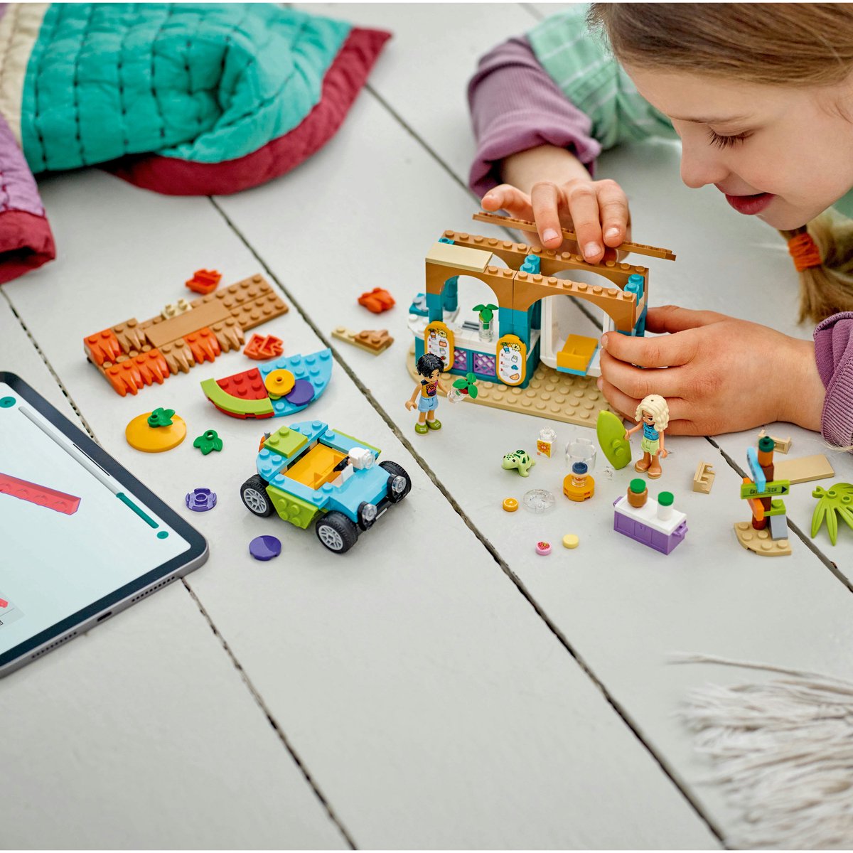 LEGO Friends Strand smoothiekraam: bouwset met buggy voor kinderen 6+ thumbnail 4