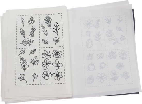 Stekenboek Borduren - Borduurgids Naaien - Handwerk Vaardigheden Oefenen - Voorgedrukte Steeknamen - 297 x 194 x 21 cm van Merkloos — afbeelding 4