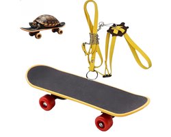 Reptielen Skateboard Speelgoed - Schildpad Speeltje - Dieren Entertainment - Draagbaar Ontwerp - 2.0 Aantal - Geel/Grijs/Rood