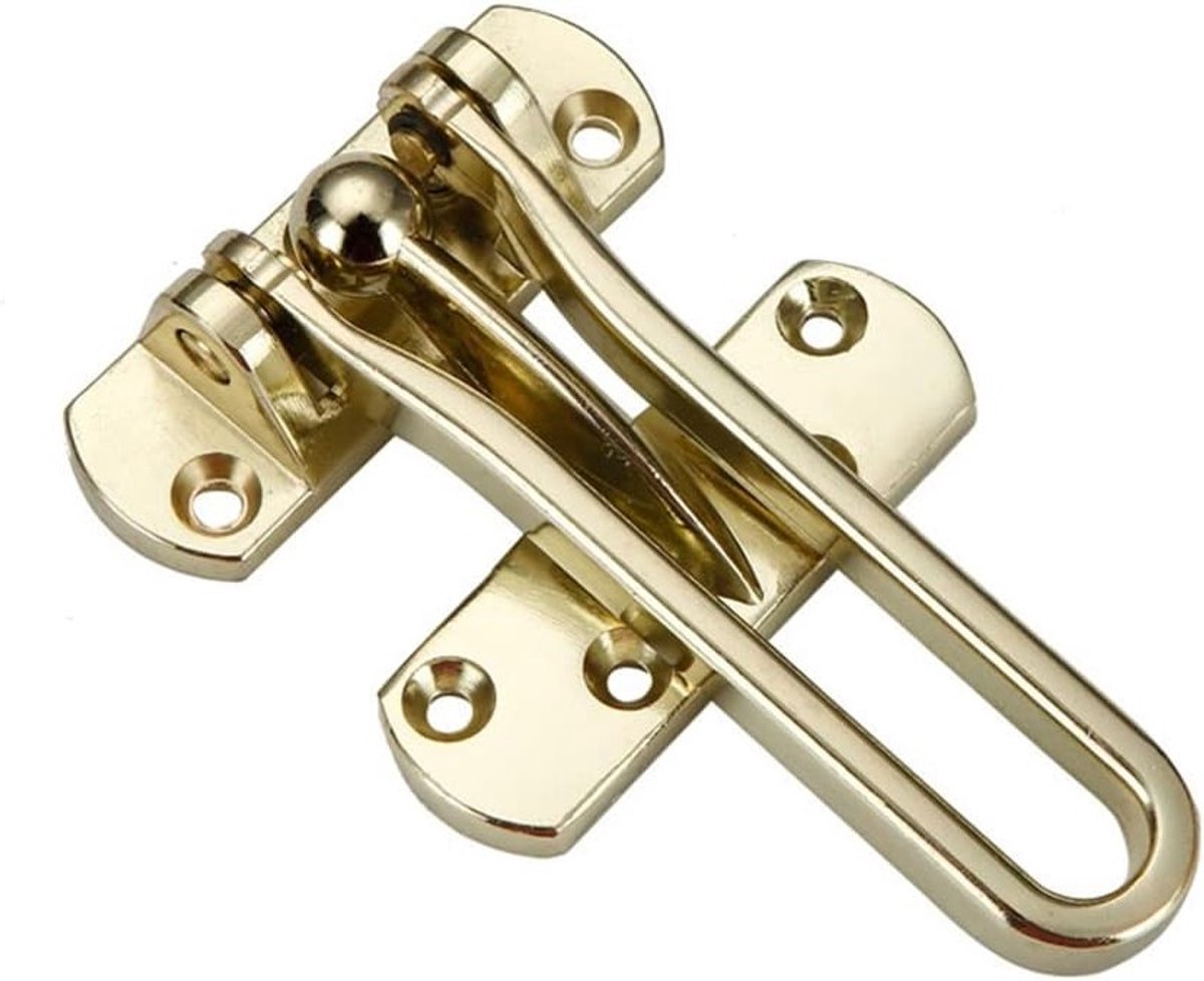Veiligheidsdeurbeschermer van Zinklegering met draaibare stang, deurketting en hangslot voor woning en appartement