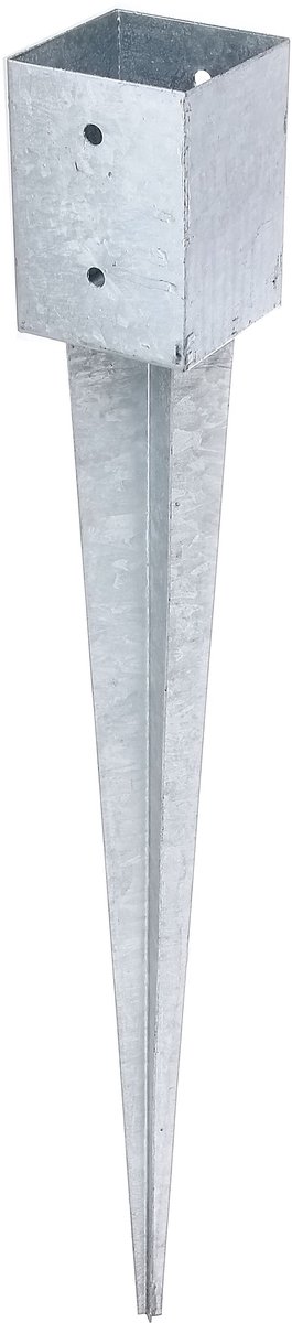 Alberts 211318 inslag-paalvoet | voor ronde of vierkante houten palen | thermisch verzinkt | 101 x 101 mm | totale lengte 900 mm