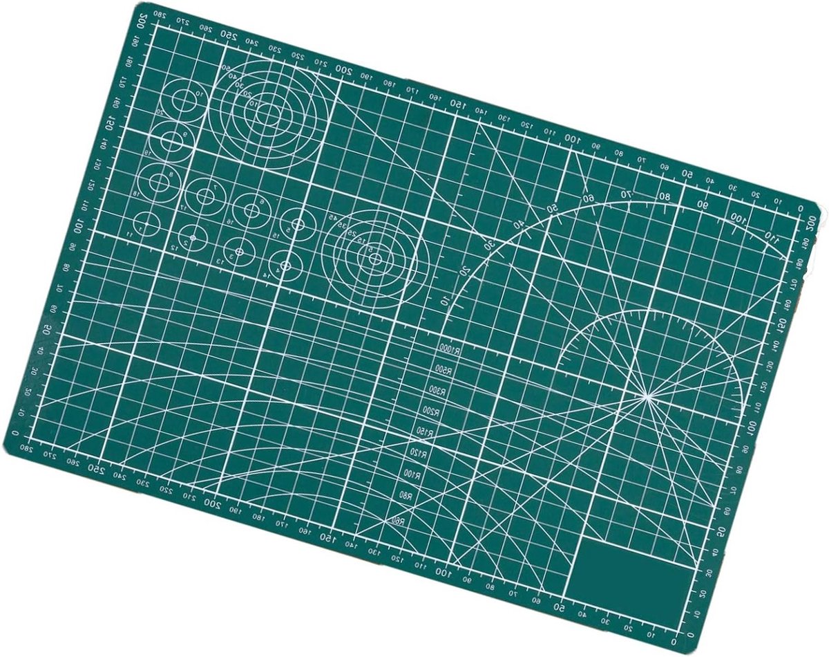 Zelfherstellende Snijmat A3 - Dubbelzijdige PVC Snijplank voor Quilten, Knutselen en Scrapbooking met Raster