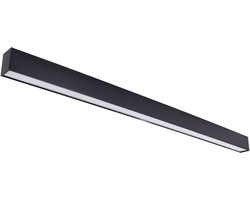 DAN Plafondlamp - LED Batten - LED Armatuur - Aanpasbare kleur CCT - 36W - 5430 Lumen -Keuken / Woonkamer / Bureau - Zwart - 1200mm
