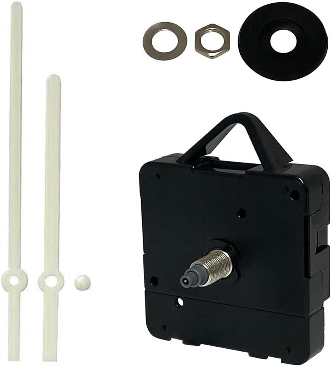 Klok Reparatie Set - Uurwerk Vervanging Motor - Klokken Repareren - Stil Veegbeweging - 120mm Wit - Wit