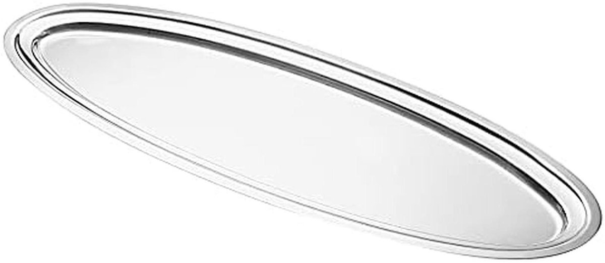 Oval Serveerschaal - Vis Plaat - Vis Serveren - Roestvrij Staal 18/10 - 55 cm - Zilver