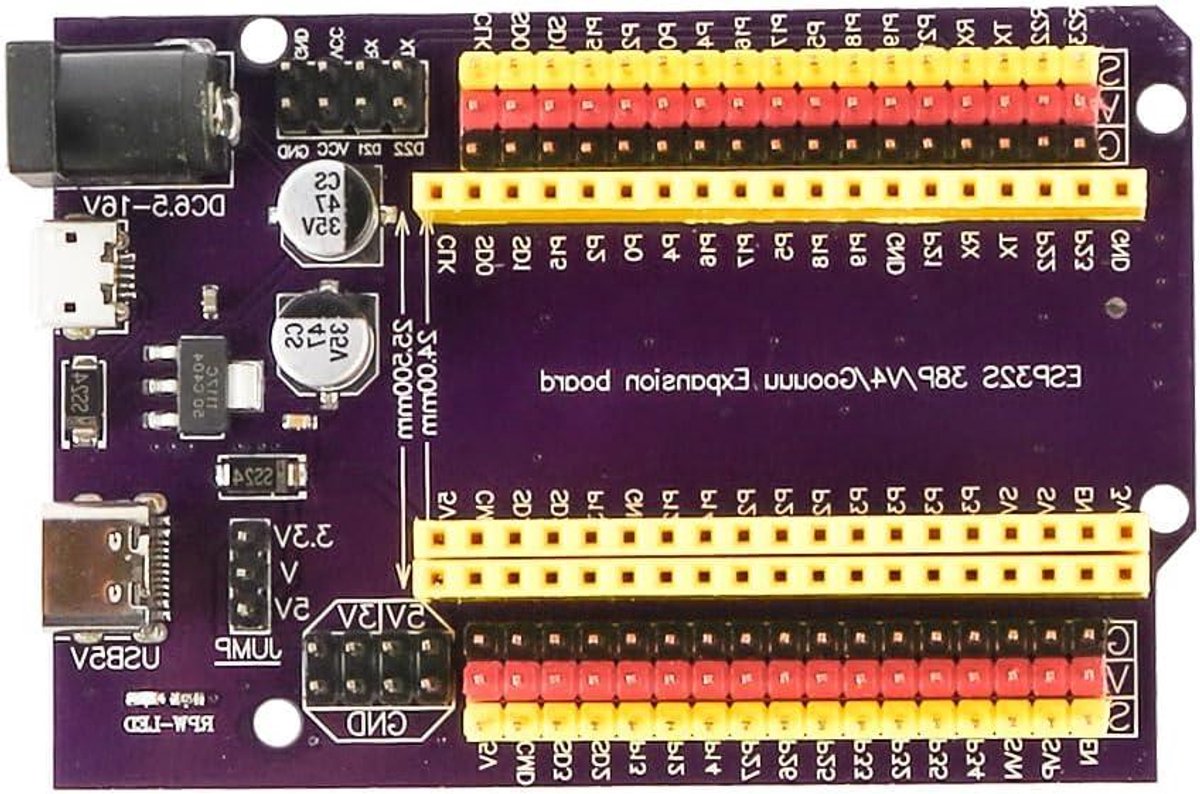 ESP32 IO-bord - ESP32 Expander - IoT Projecten - 38PIN 25mm Pitch - Niet gespecificeerd - Paars
