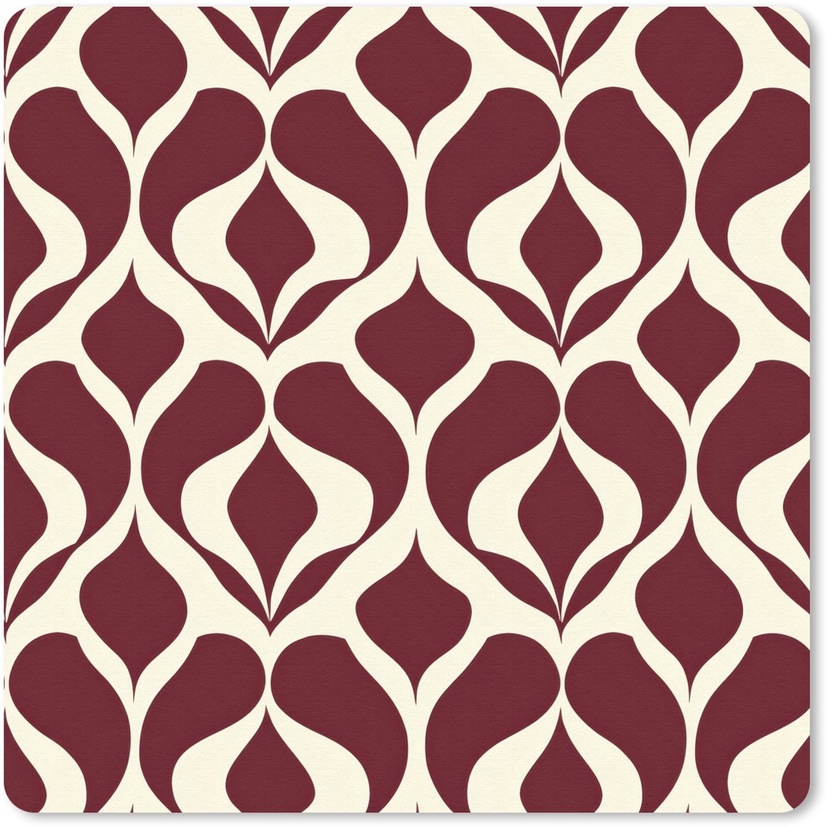 Muismat 20x20 cm - Mousepad Rood - Druppelpatroon - Grafisch - Muismatten
