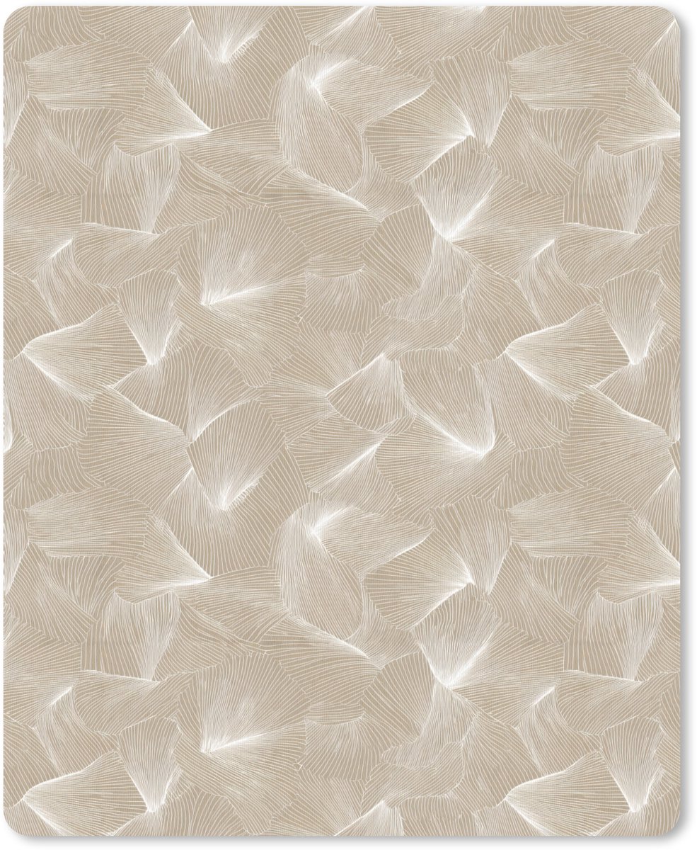 Muismat 12x16 cm - Mousepad Organisch - Textuur - Beige - Muismatten
