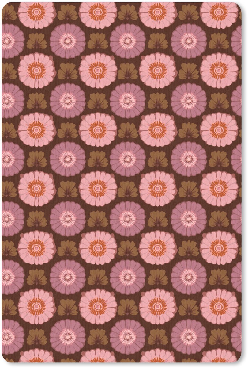 Muismat 13x20 cm - Mousepad Retro - Madelief - Roze - Muismatten