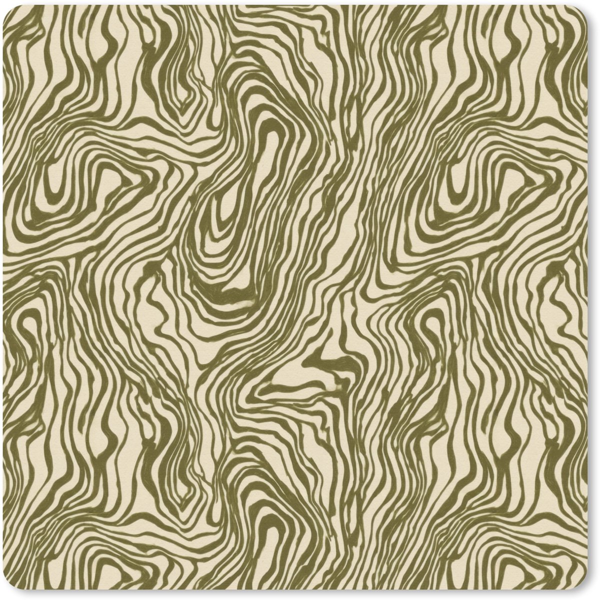 Muismat 20x20 cm - Mousepad Abstract - Marmer print - Groen - Muismatten