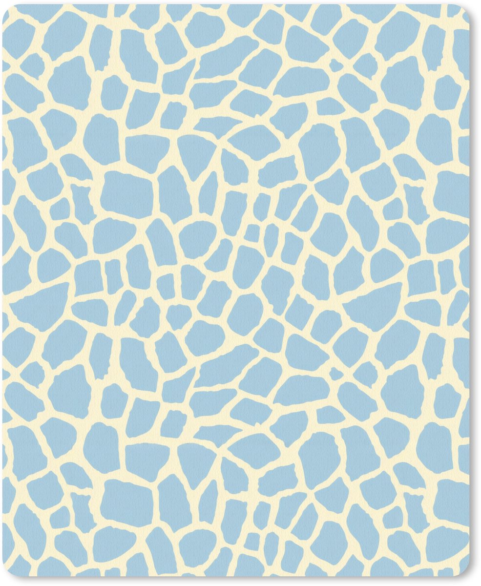 Muismat 12x16 cm - Mousepad Giraf - Modern - Blauw - Muismatten