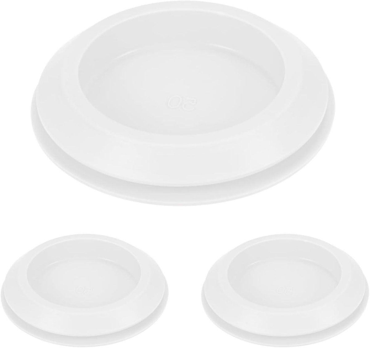 Siliconen Gatpluggen - Rubberen Afsluitdoppen - Gaten Afdichten - Klikbaar en Vergrendelbaar - 50 mm Gatdiameter - Wit