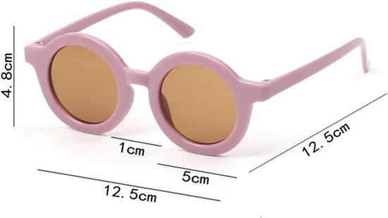 Kinder Zonnebril - Jongens Meisjes Bril - Bescherming Tegen Zonlicht - Ronde Vorm - 10 x 10 x 10 cm van Merkloos — afbeelding 4