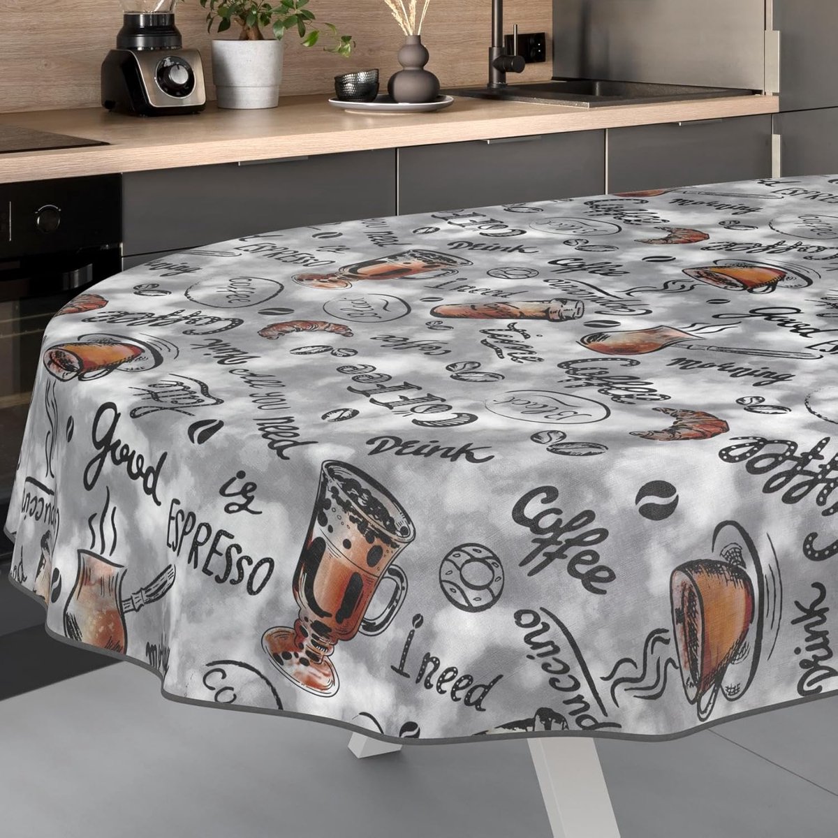 Oliezeil Tafelkleed - Afwasbaar Kleed - Tafel Beschermen - Lotus Effect - 260 x 140 cm - Hem
