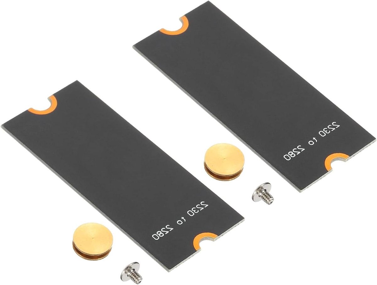 M.2 SSD Adapter - Verlengkaart NVME - Opslag Uitbreiden - Van 2230 naar 2280 - 2 stuks - Zwart