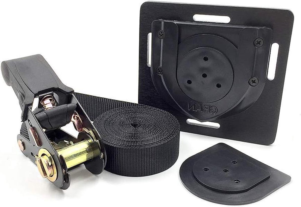 Dartbord Sjorband - Spanband Ratel - Dartbord Montage - Universeel Puck Systeem - 18 x 14 x 7 cm - Zwart