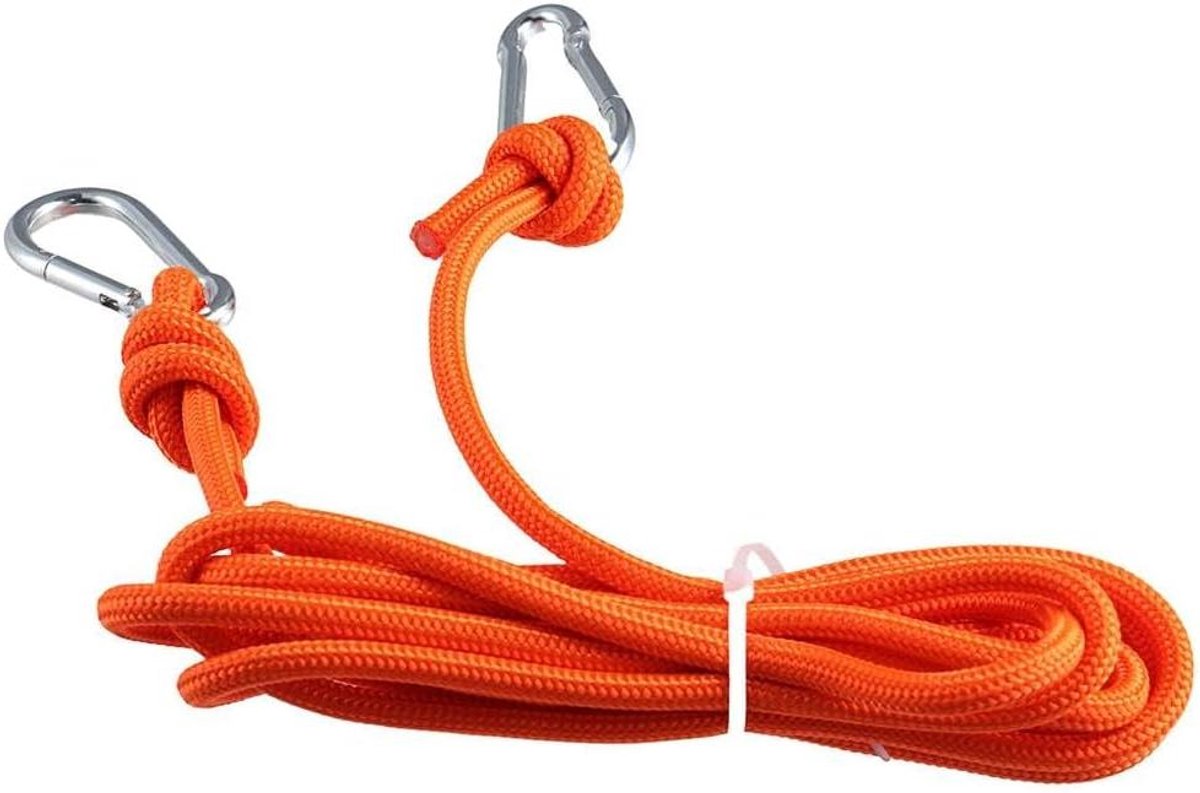 Draagbare Waslijn - Kledinglijn Hanger - Buiten Drogen - Windproof Ontwerp - 300 cm - Oranje