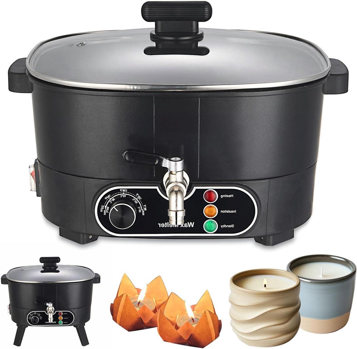 Smeltpan Kaarsvet Set – Smeltpan voor Kaarsen - Kaarsen Maken Starterspakket – Candle Making Kit – Hobby Starter