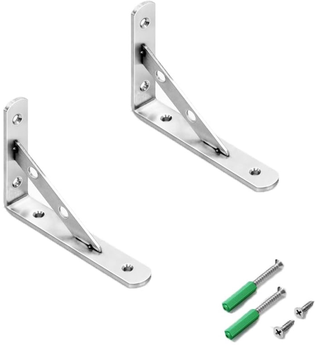 Store_7 - Plankbeugels - L-beugel ondersteuning - Heavy-Duty - 15 cm - Metaal bevestigen - Geschikt voor houten en glazen planken - Kasten en boeke...