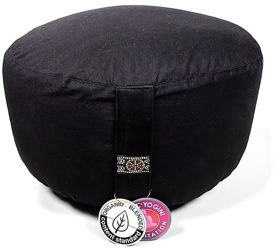 Meditatiekussen Zwart extra hoog - 36 x 22 cm - 4300g van Merkloos — afbeelding 2