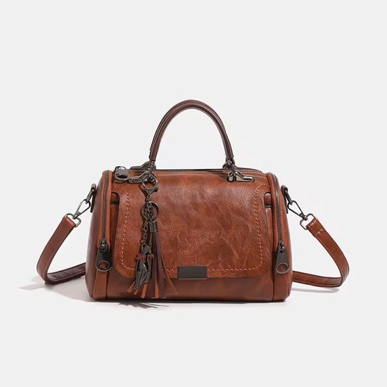 Crossbodytas voor vrouwen, elegante zadeltas, tas met leren klep, elegante tas voor vrouwen, dagelijkse tas met ketting, leren schoudertas - België