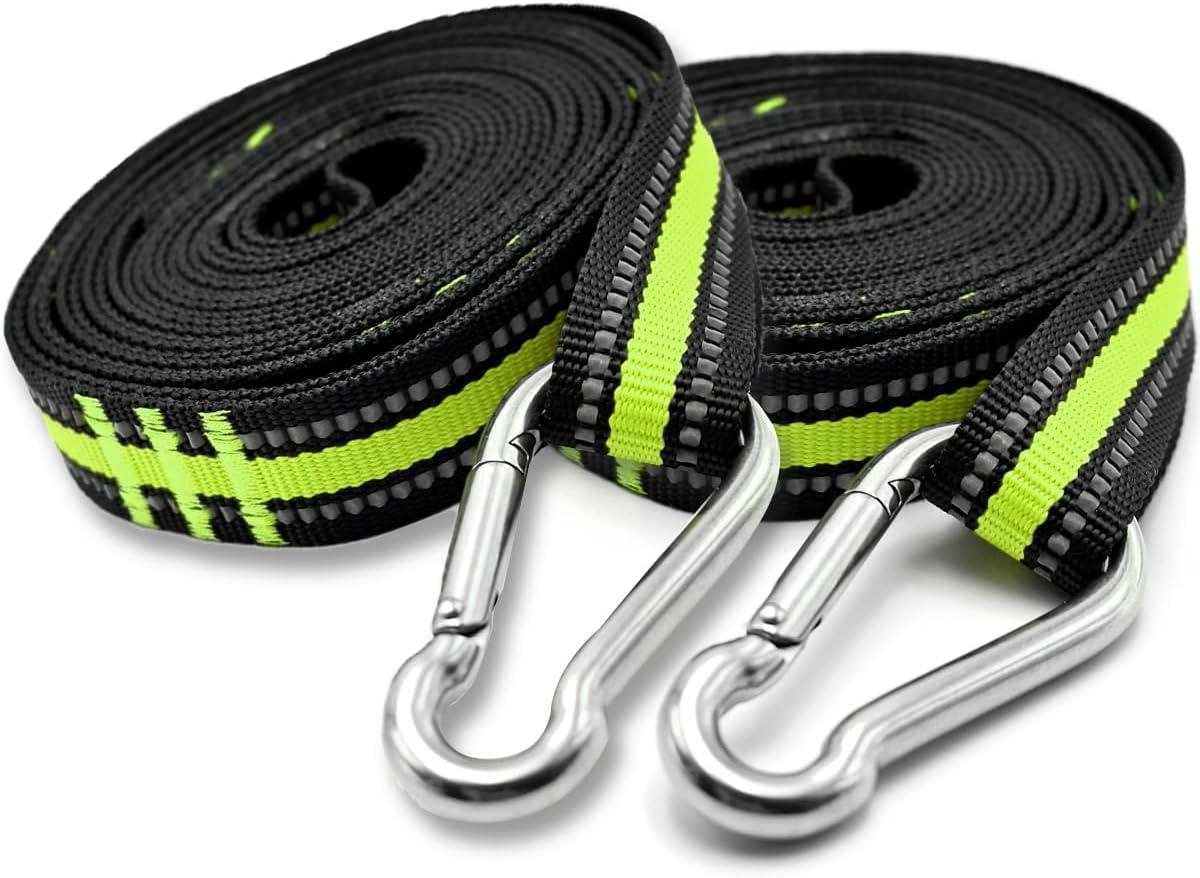 Hangmat Boombanden - Hangmat Riemen - Buiten Ontspannen - Hoge Breeksterkte - 20ft - Fluorescentie