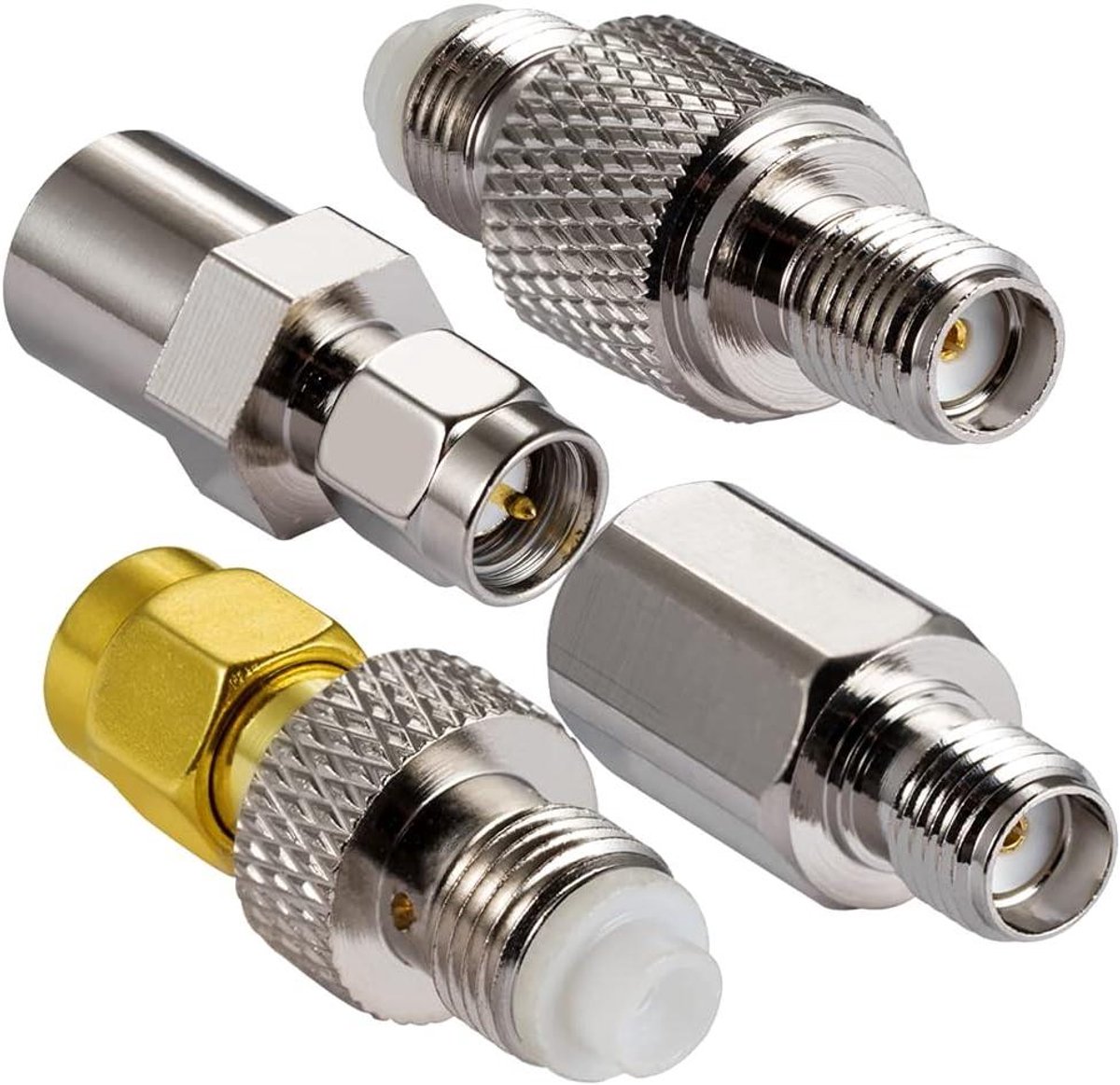 Antenne Adapter Kit - SMA FME Connectoren - Signaal Versterken - 4 Verschillende Types - 4 stuks - Zilver