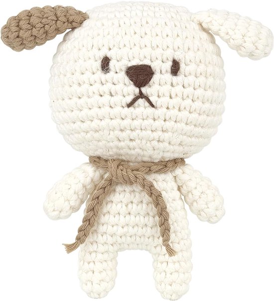 Haakset Amigurumi Aap - Knutselset Haken - Dieren Haken - Compleet Inclusief Vulling - 9 cm - Wit — afbeelding 3