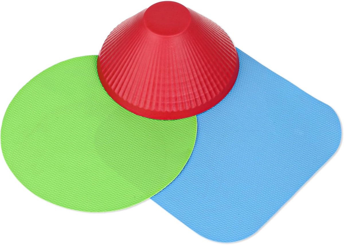 Set van 3 rubberen handgrepen voor het openen van glazen - herbruikbare multifunctionele pads voor het openen van glazen - ideaal voor ouderen met zwakke handen - keukenonderzetters en gebruiksgemak
