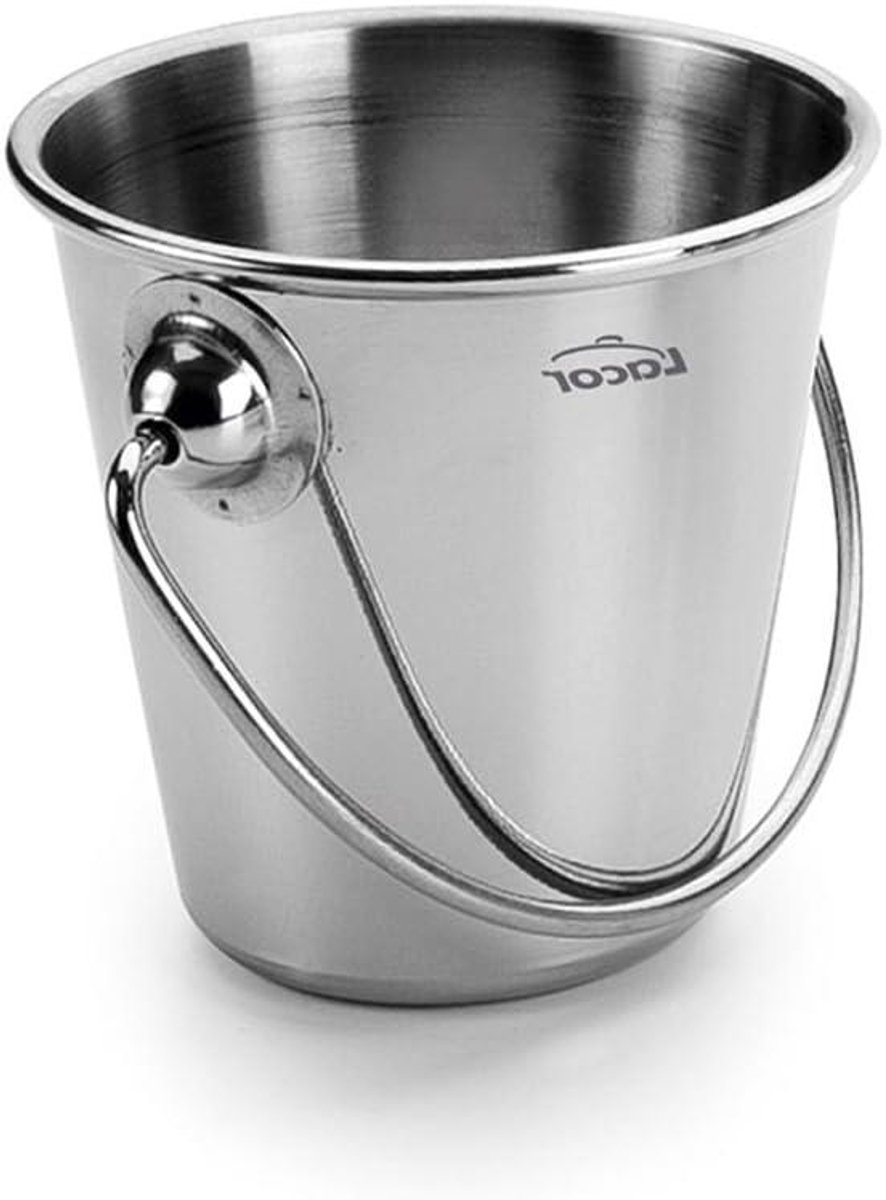 Wokkel mini - Tapas schaaltje - Aperitieven serveren - Roestvrij staal - 8 x 8 x 7 cm - Bruin