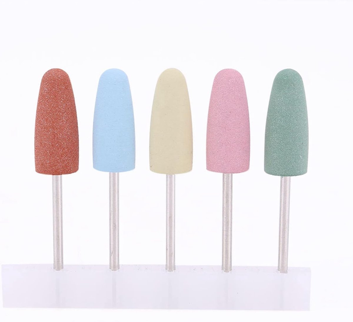 Set van 5 Siliconen Nagel Polijstvijlen voor Manicure en Nagelverzorging - Professionele Gereedschappen voor Gladmaken en Vormen van Nagels