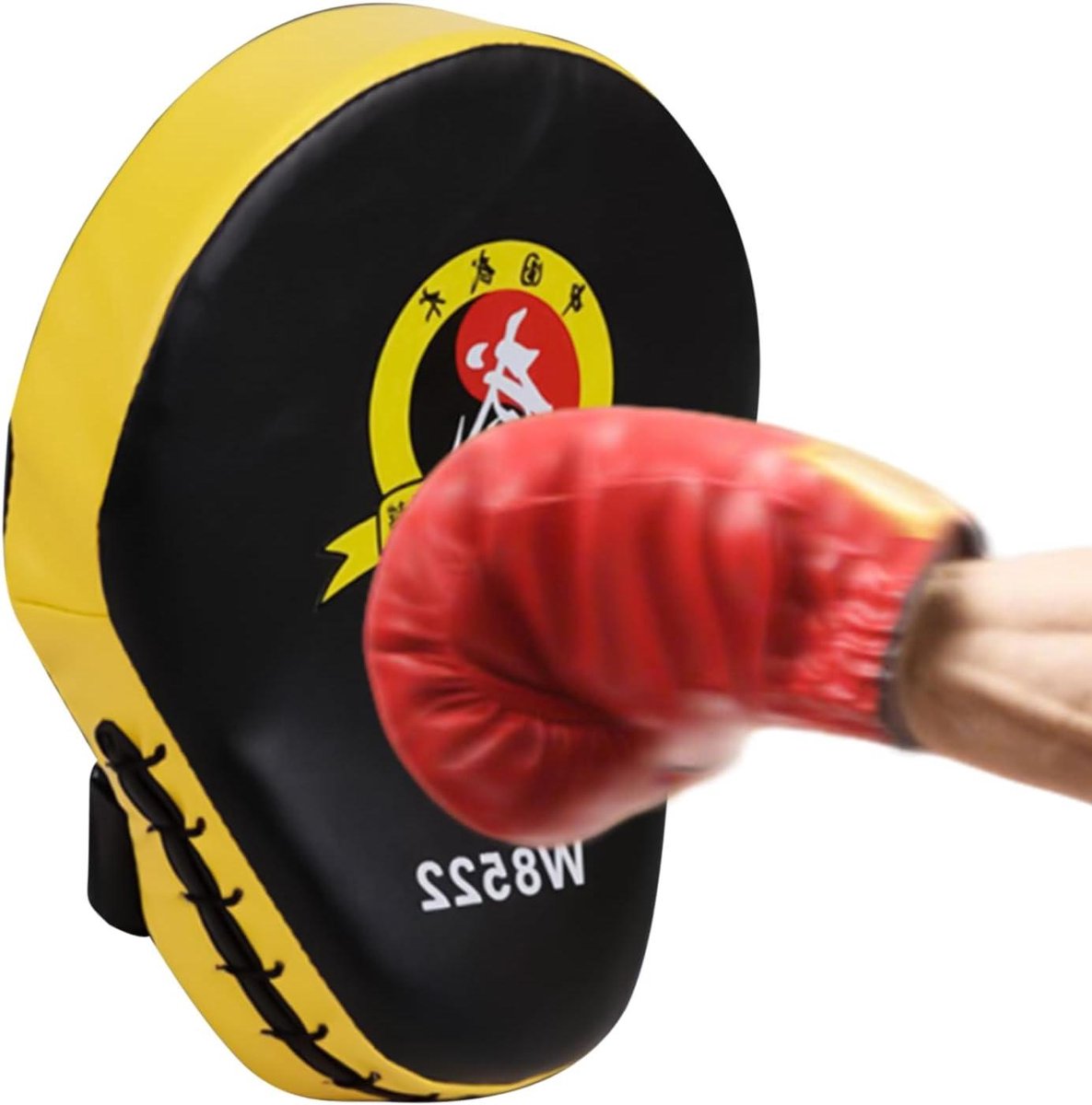 Bokspads Paar - Trainingspads - Vechtsport Training - Verstelbare Banden - 25 x 19 cm - Geel