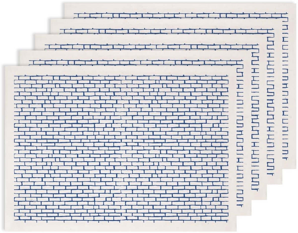 Dailygoods - 5 Stuks Baksteen Patroon Transfer Papier voor Keramiek
