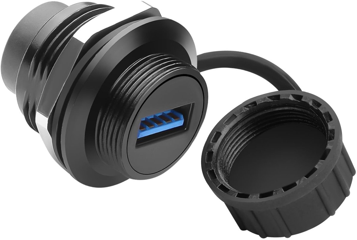 Dailygoods - USB C naar USB 3.0 Waterdichte Adapter voor Inbouwmontage