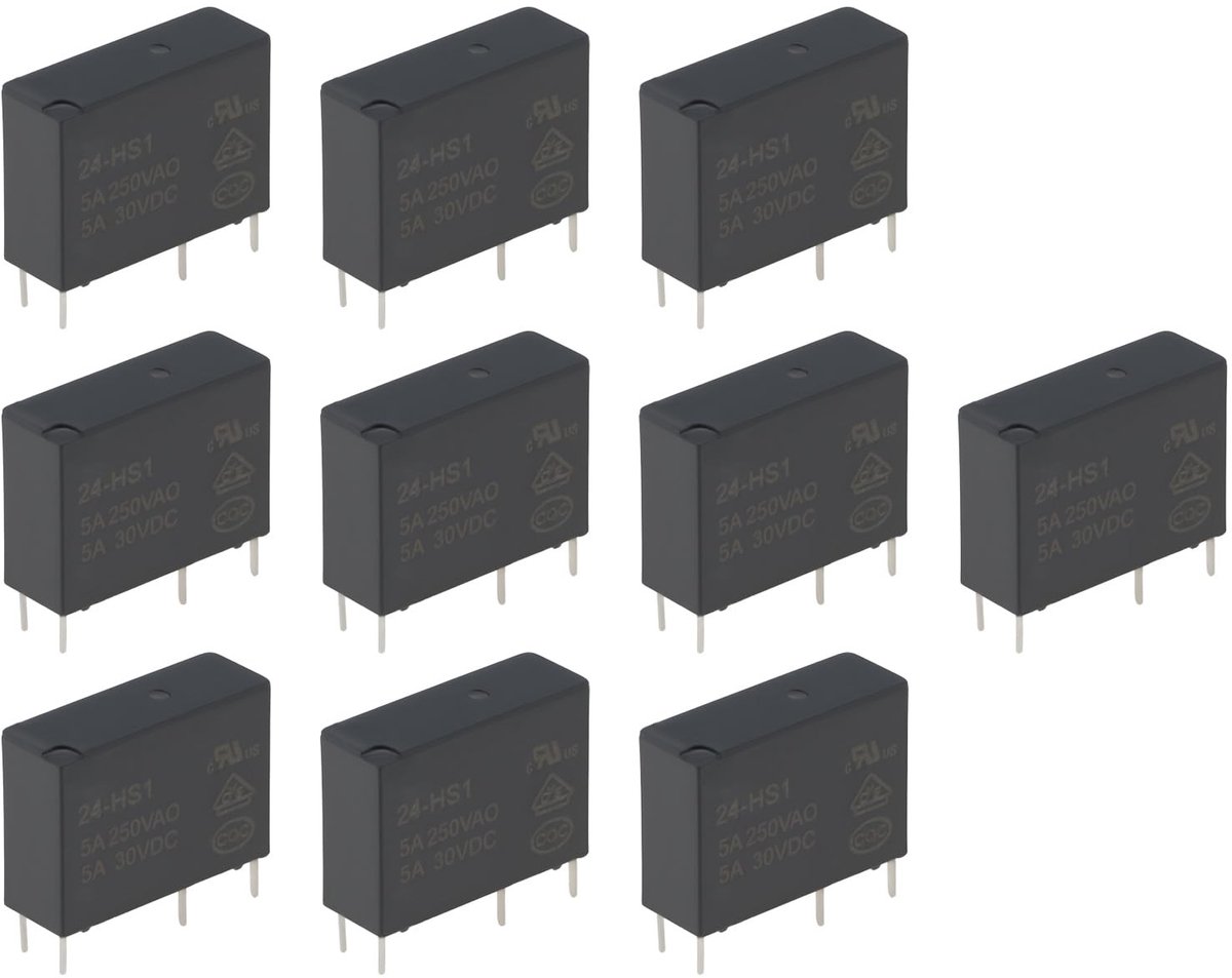 Dailygoods - 10x 4Pin Power Relais 24VDC voor Huishoudelijke Apparaten
