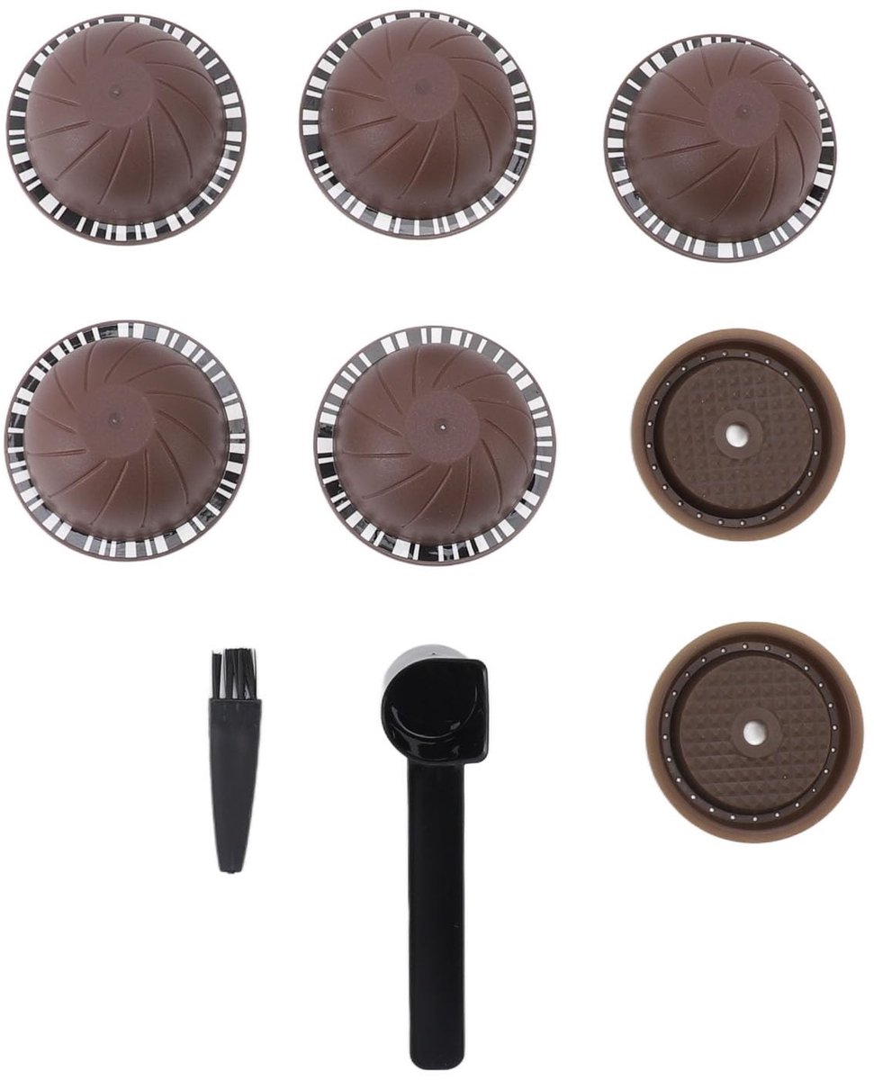Dailygoods - Herbruikbare Capsulekit voor Koffiezetapparaat met Lepel en Borstel