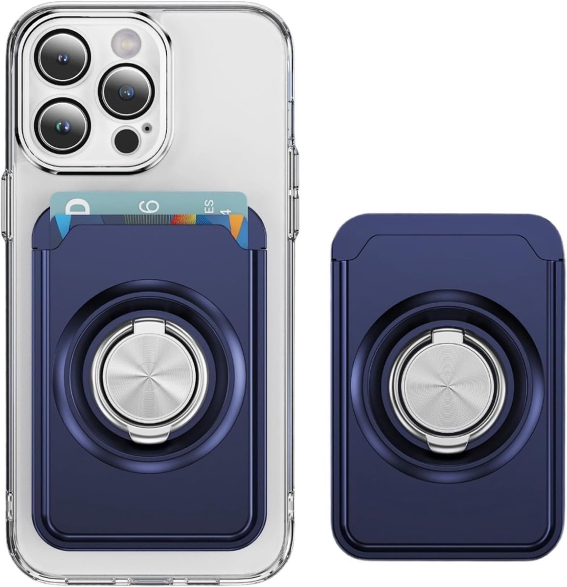 Dailygoods - Slank Telefoonhoesje met Magnetische Kaart Houder voor iPhone