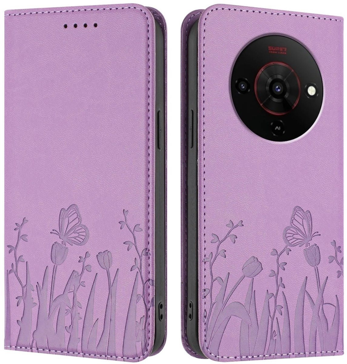 Dailygoods - Leren Beschermhoes voor ZTE Blade A76 5G met RFID-Blokkering