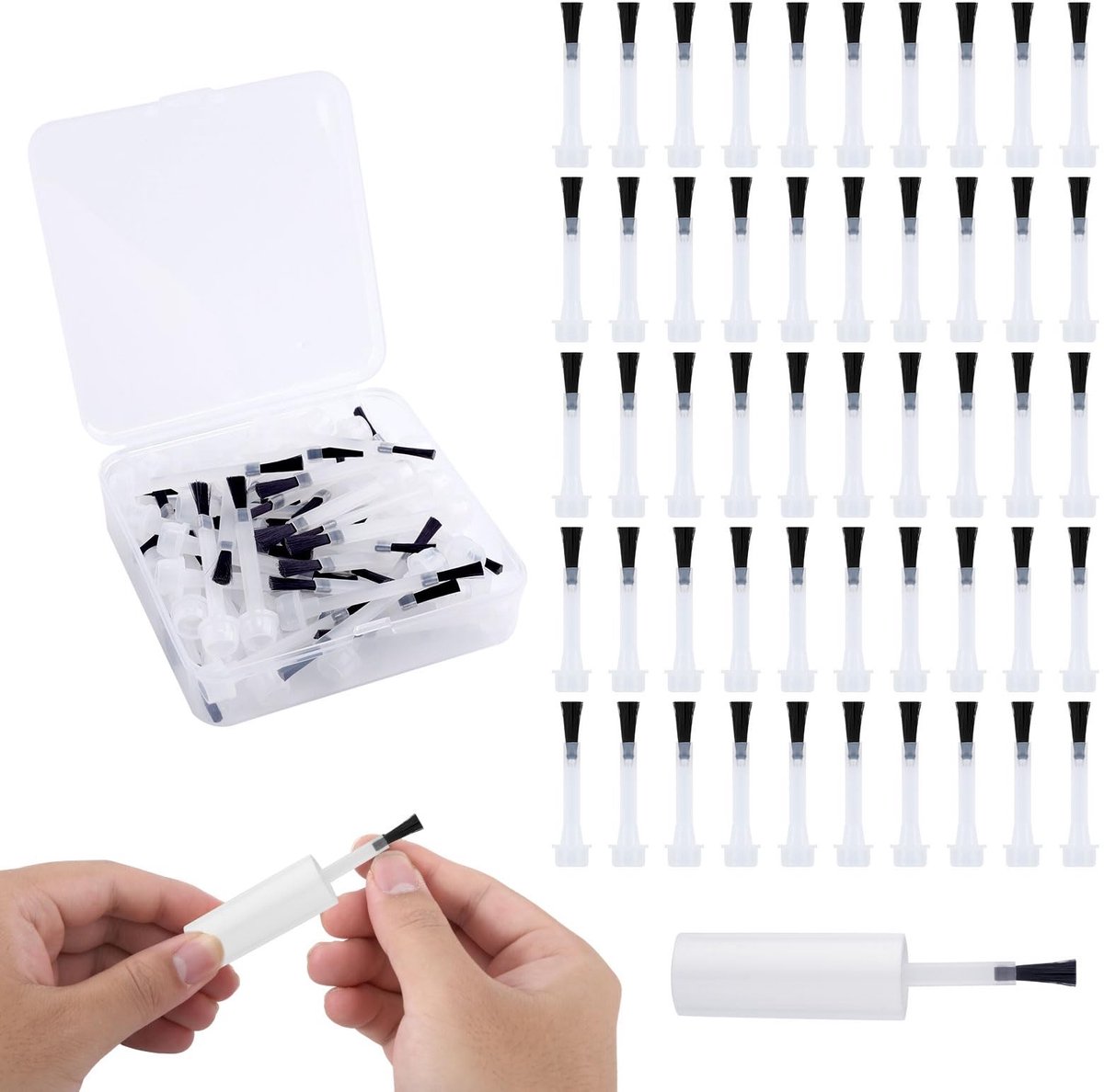 Dailygoods - Set van 50 Vervangende Nagellak Borstels voor Manicure