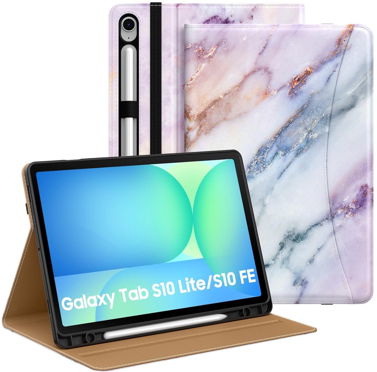 Dailygoods - Beschermende PU Leren Hoes voor Tablet met S Pen Houder