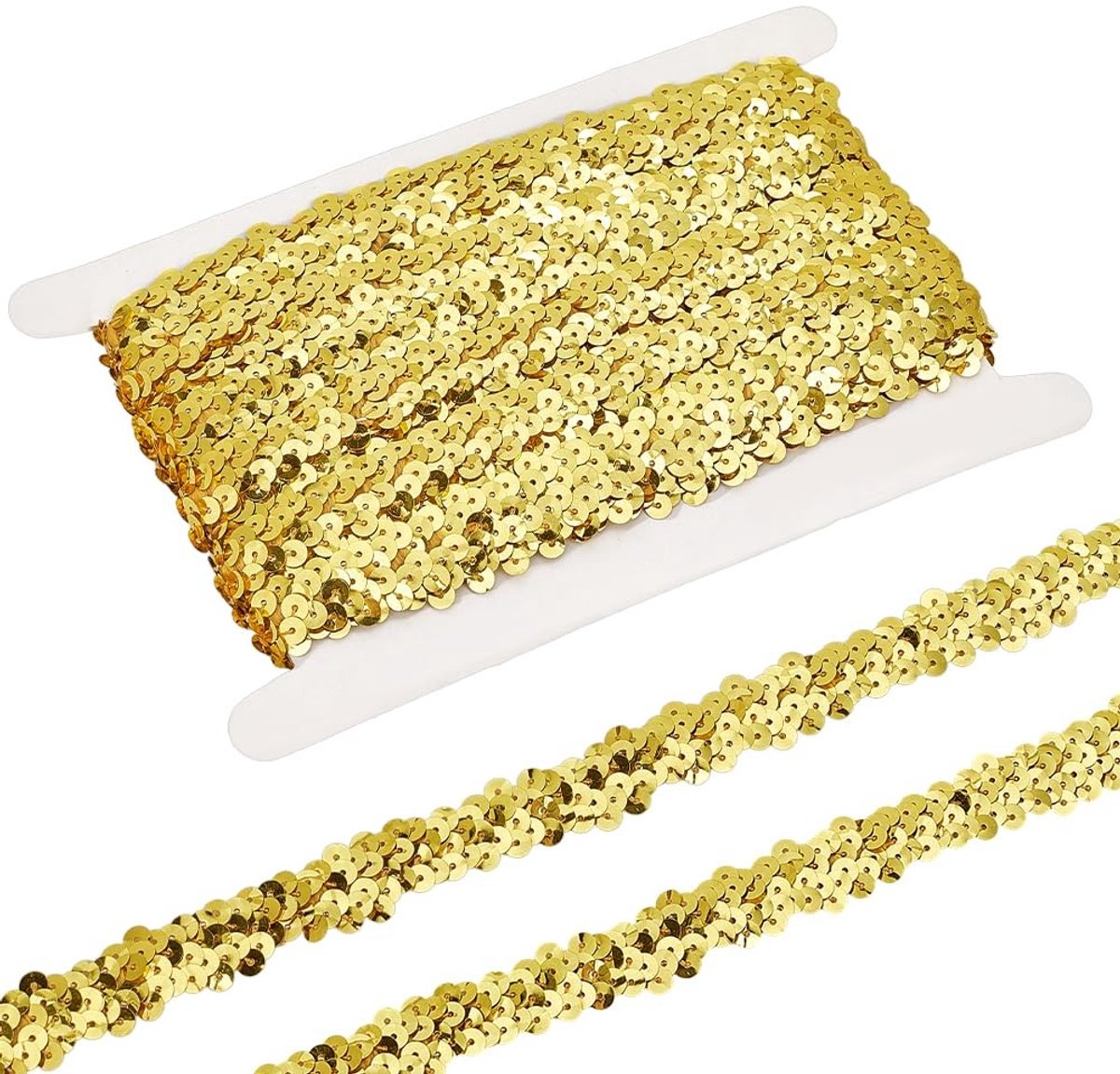 Dailygoods - Elastische Pailletten Trim voor Ambachten en Naaien, 10 Yards