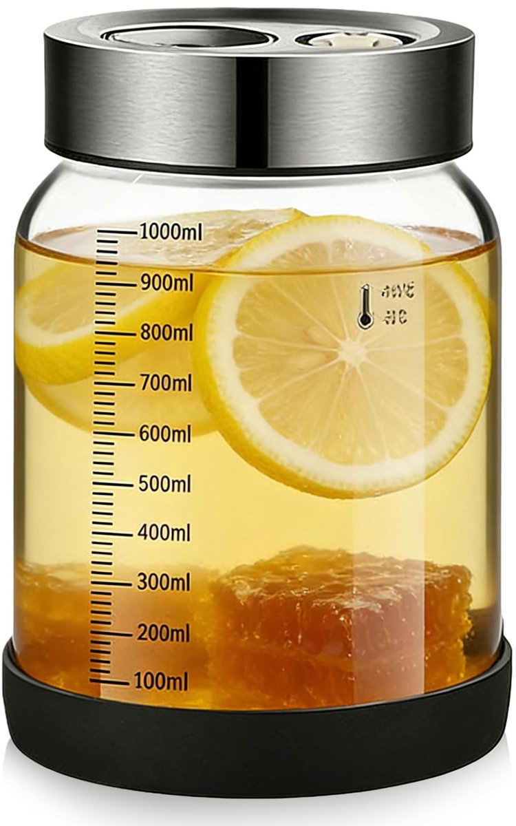 Dailygoods - Fermenteglas met Deksel en Ventiel, 1 Liter