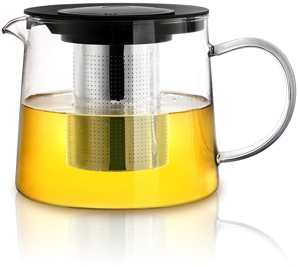 Dailygoods - Hittebestendige Glazen Theepot met Zeef 1,5 Liter