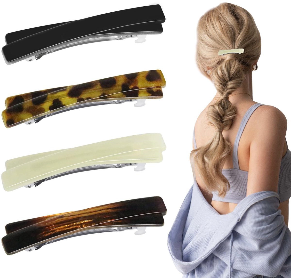 Dailygoods - 4 Stuks Franse Haarspelden voor Dames