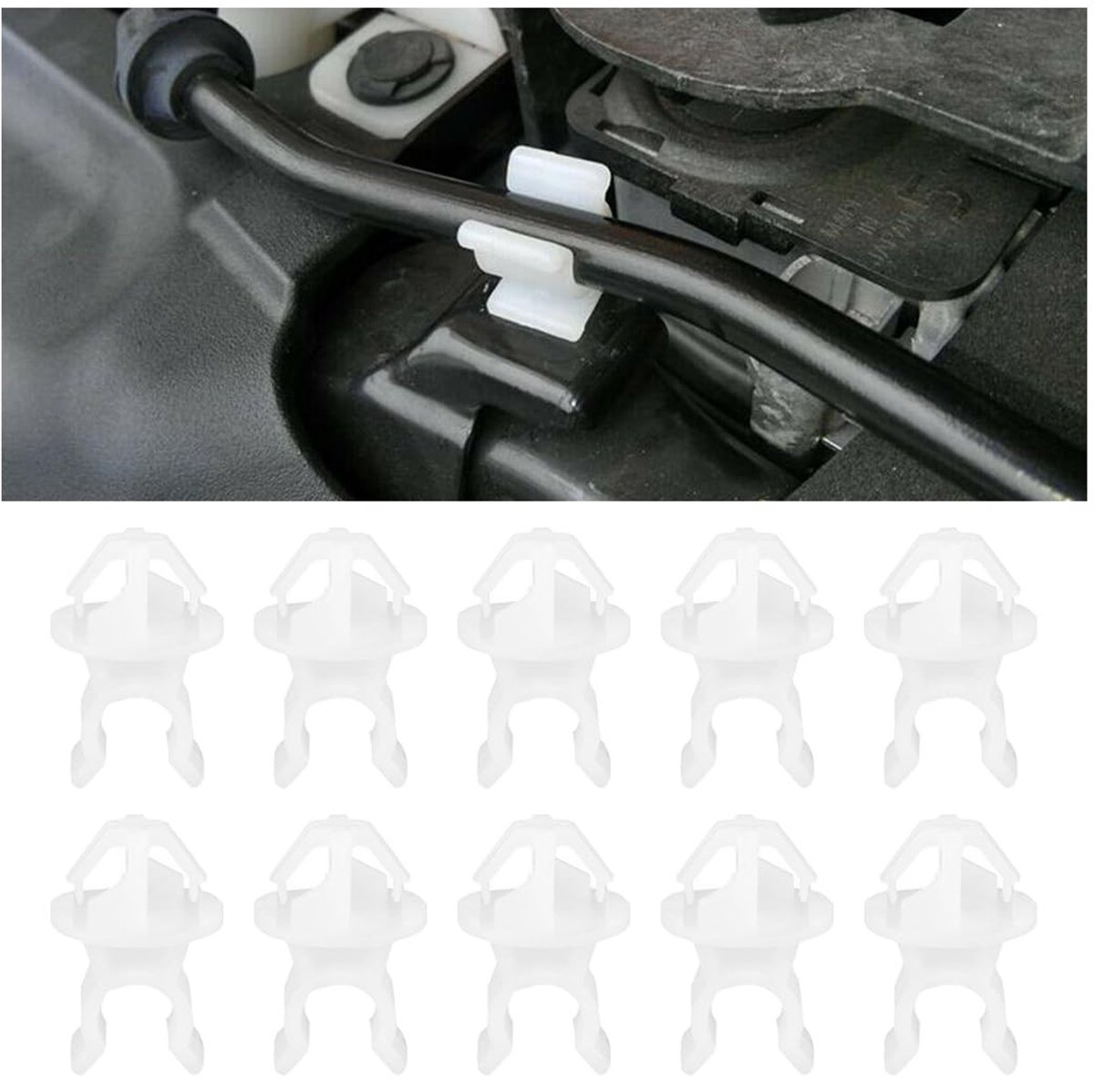 Dailygoods - 10 Stuks Universele Motorkapsteunstangclips