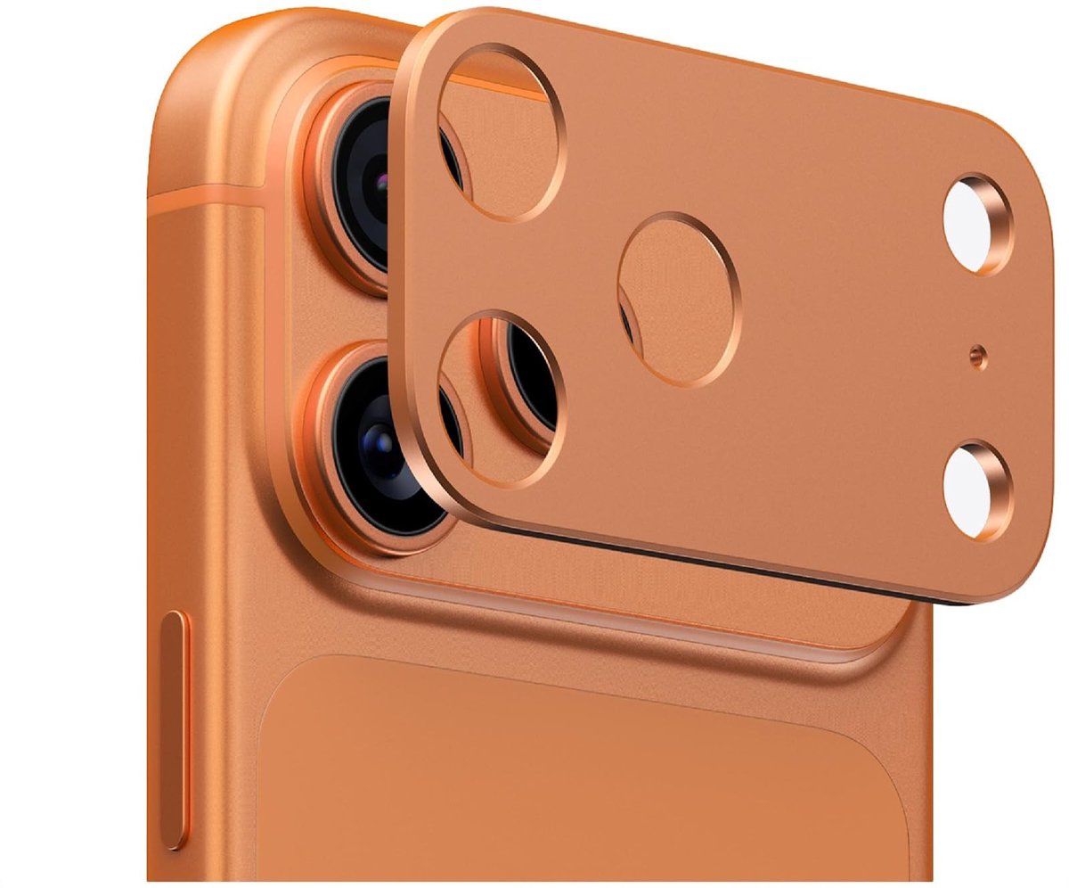 Dailygoods - 2 Stuks Cameralensbeschermer voor iPhone 17 Pro Max in Oranje