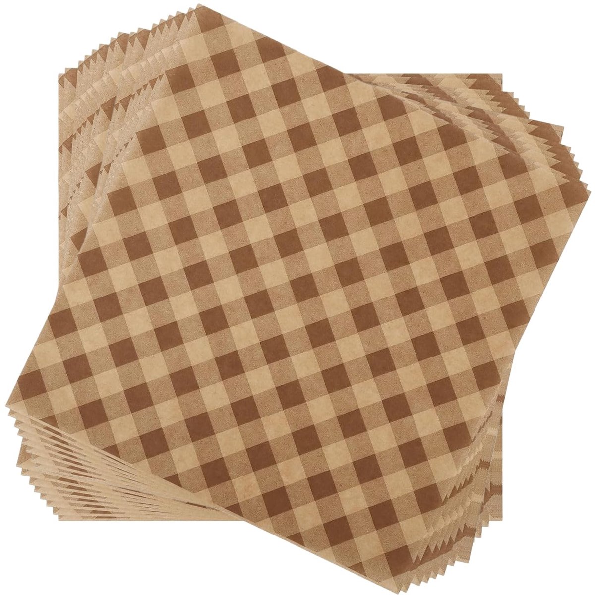 Dailygoods - 100 Stuks Geruite Delicatessenpapiervellen voor Voedselpresentatie