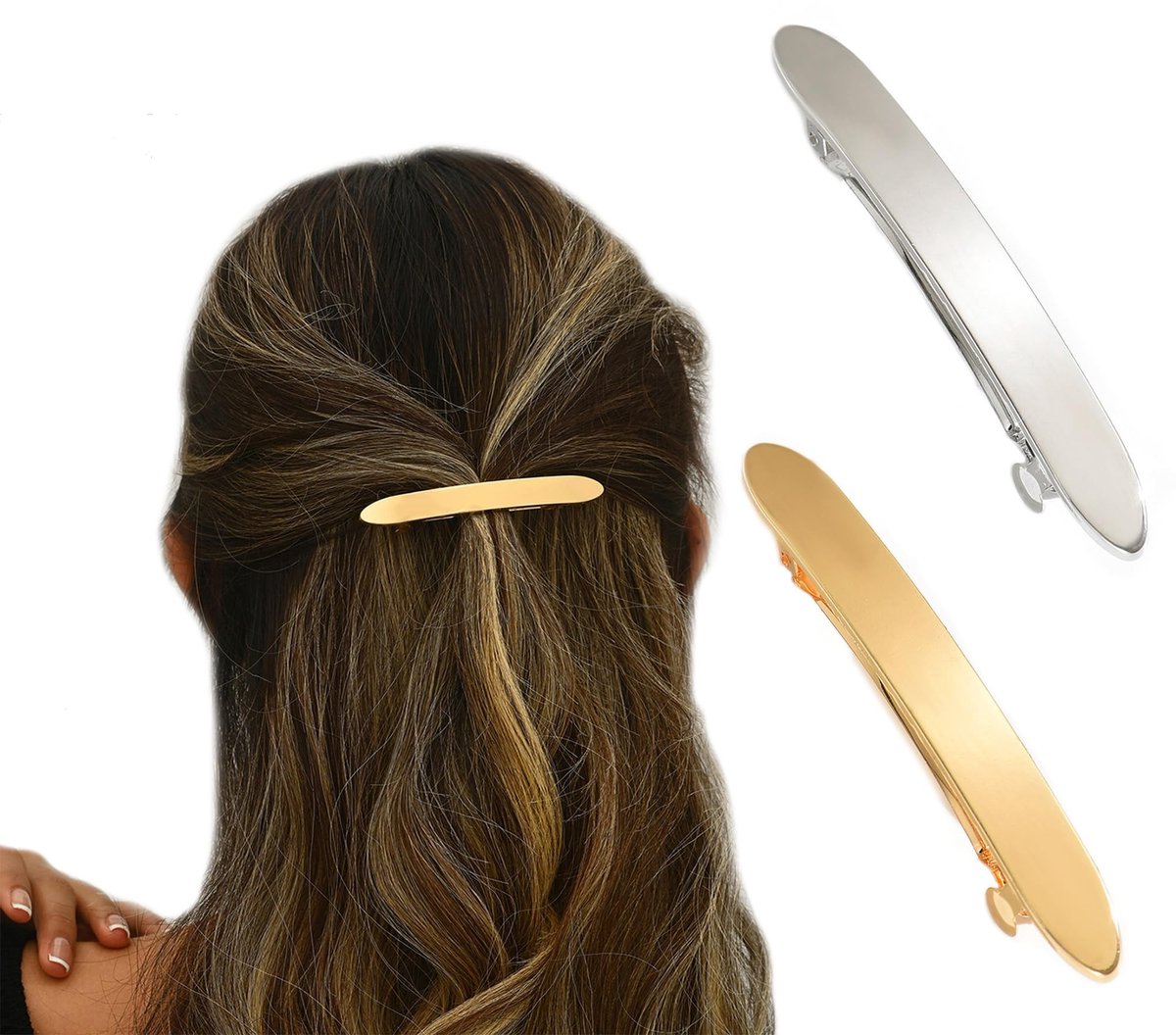 Dailygoods - Set van 2 Geometrische Haarspelden van Metaal voor Vrouwen