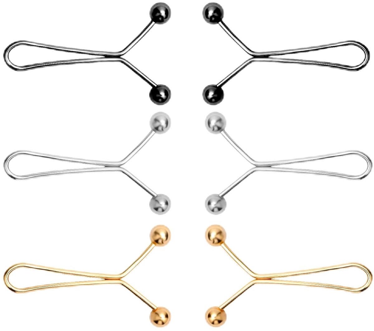Dailygoods - Set van 6 Broekbandhouders voor Maatvermindering zonder Naaien