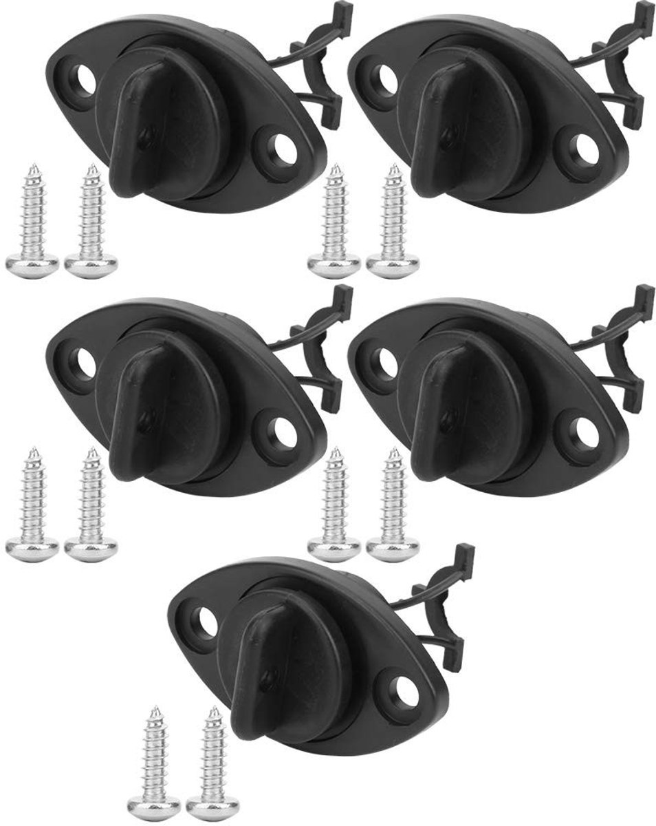 Dailygoods - Dailygoody - Kajak Afvoerplug - Water Stopper - 5 Stuks - Zwart - Boot Afvoer Plug - Perfect voor Kajak en Kano - Compact en Duurzaam
